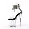 Pleaser - FLAMINGO824RS Sandale à bride à la cheville, Pole dance chaussures - Noir/Transparent Product image